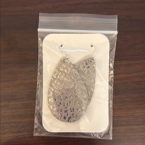 Leopard Print Teardrop Earrings